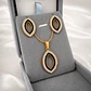 Set Collar + Aros Dorado y Negro - Miniatura 2