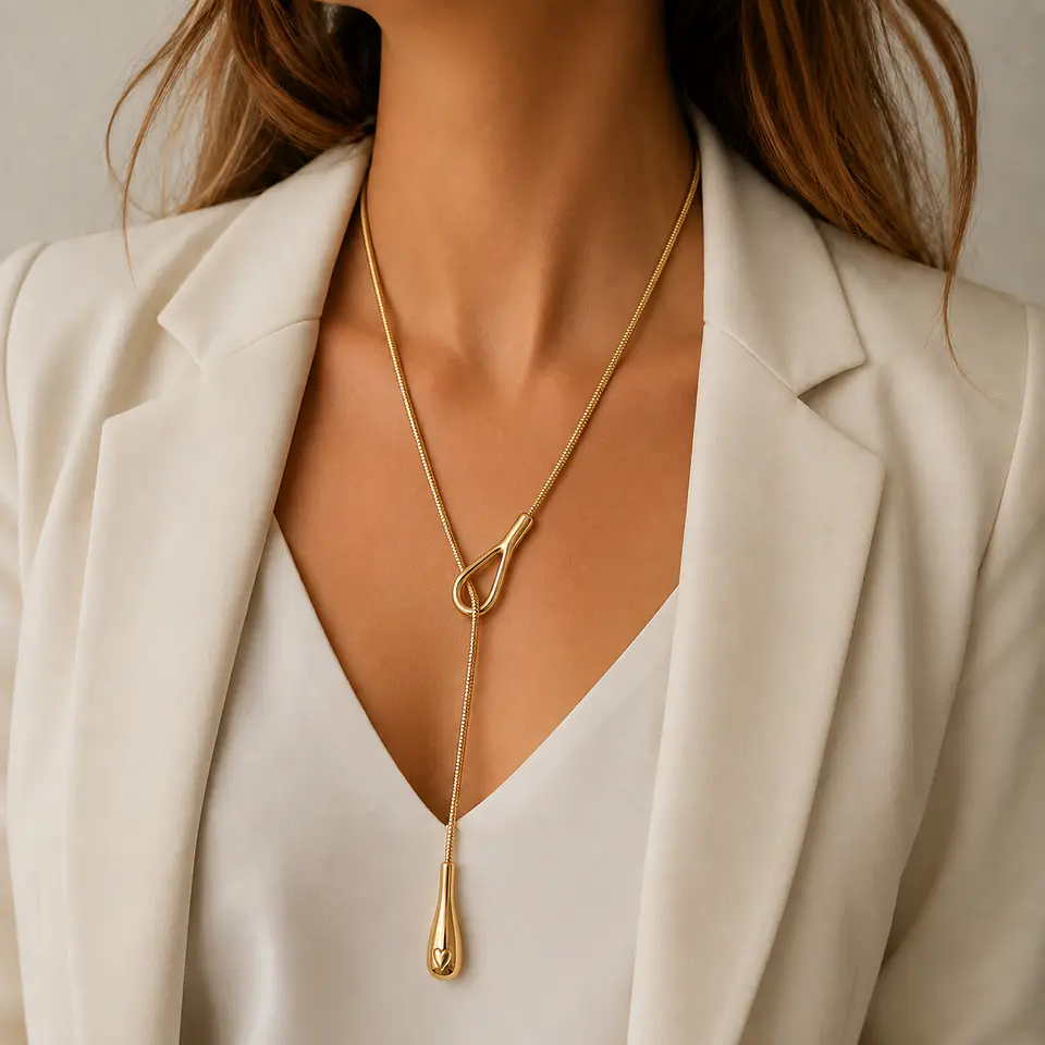 Collar Dorado Tipo Lazo 3