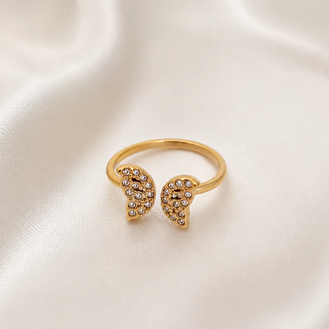 Anillo Mariposa Dorado Ajustable