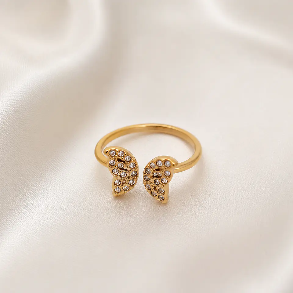 Anillo Mariposa Dorado Ajustable 1