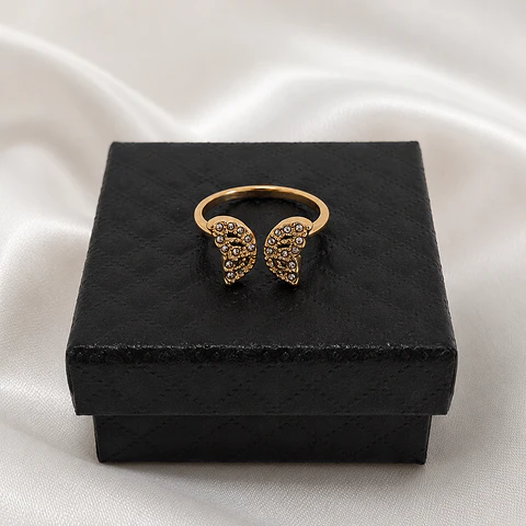 Anillo Mariposa Dorado Ajustable