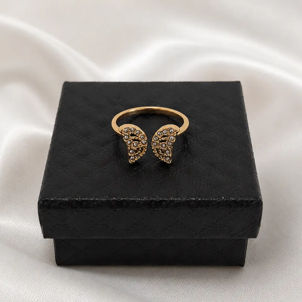 Anillo Mariposa Dorado Ajustable 2