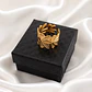 Anillo Dorado Hojas Ajustable - Miniatura 2