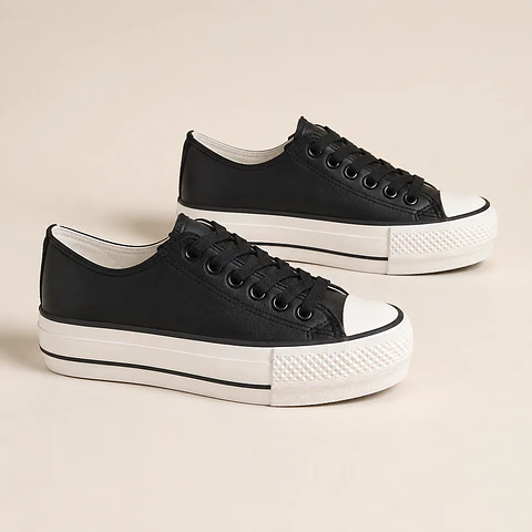 Zapatilla Urbana Negra con Brillos