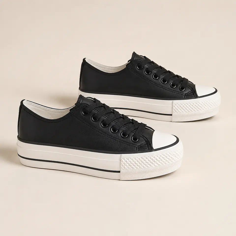 Zapatilla Urbana Negra con Brillos 2
