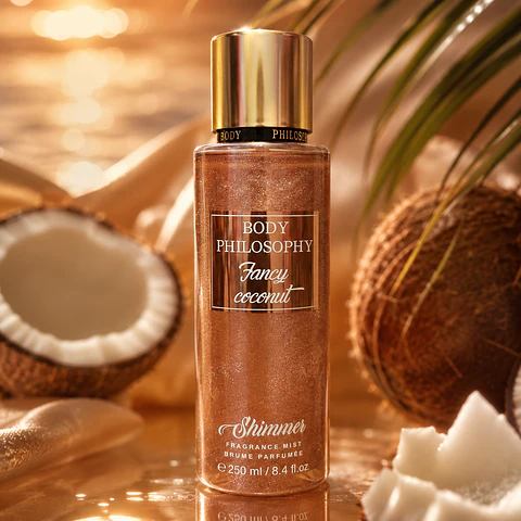 🥥 Body Splash Shimmer Body Philosophy Fancy Coconut