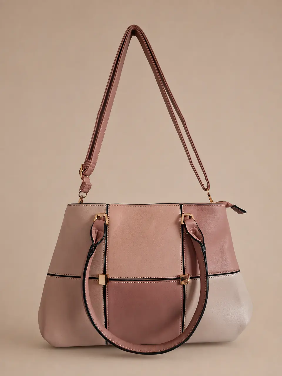 Cartera Tricolor con Correa Ajustable 1