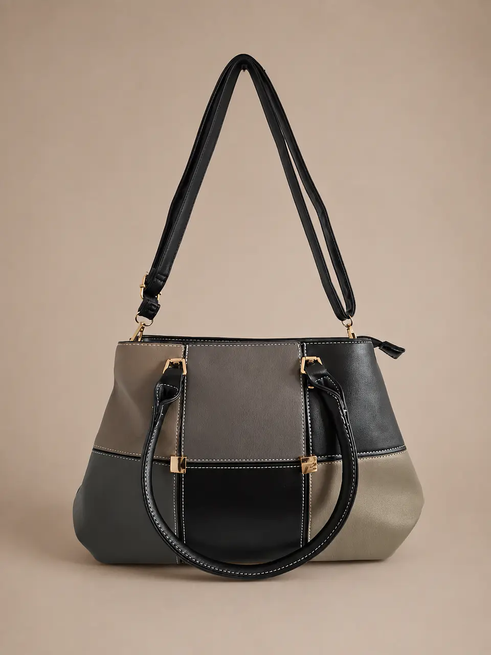 Cartera Tricolor con Correa Ajustable 7