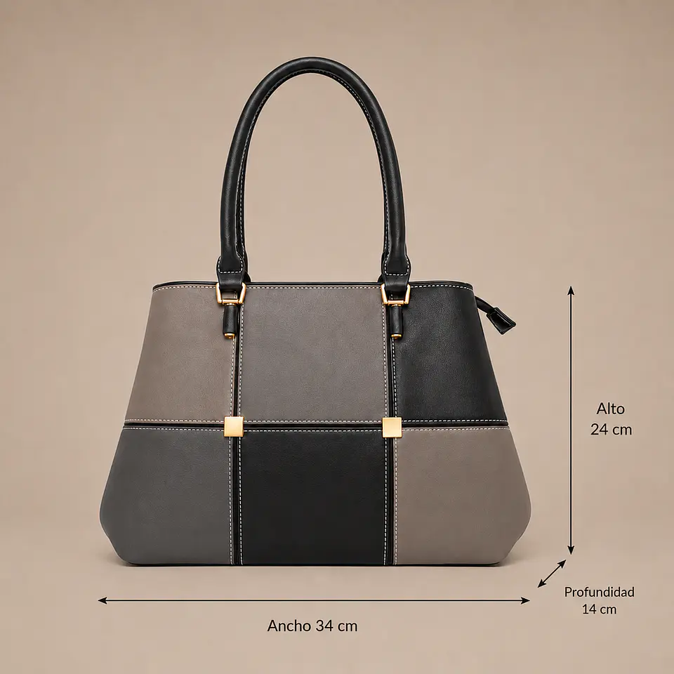 Cartera Tricolor con Correa Ajustable 8