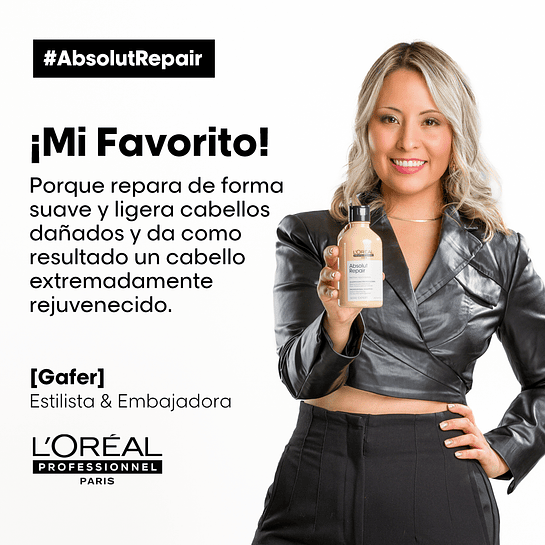 Máscara Dorada Reparación Absolut Repair 250ml  L'Oréal Professionnel 6