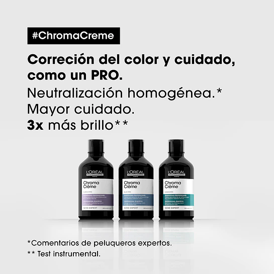 Shampoo Matizador Azul Chroma Créme 300ml  L'Oréal Professionnel 2