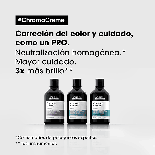 Shampoo Matizador Azul Chroma Créme 300ml  L'Oréal Professionnel 2