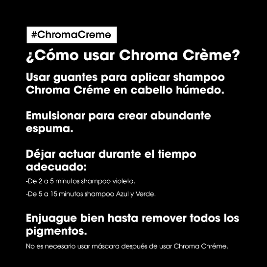 Shampoo Matizador Violeta  Chroma Créme 500ml  L'Oréal Professionnel 8