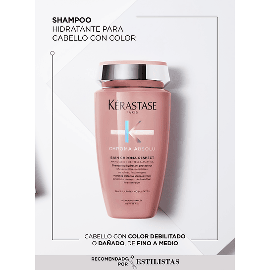 Shampoo Protector de Color Bain Chroma Absolu Respect 250ml Kérastase 2