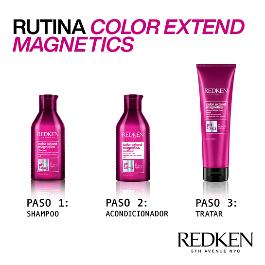 Máscara De Tratamiento Color Extend Magnetics Cabello Con Color 250ml Redken 4