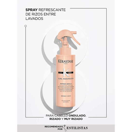 Spray profesional Cabello Ondulado Refresh Absolu Spray Curl Manifesto 190ml Kérastase 2
