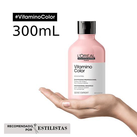 Set Shampoo 300ml + Máscara 250ml + Cosmetiquero  Vitamino Color L'Oréal Professionnel 4