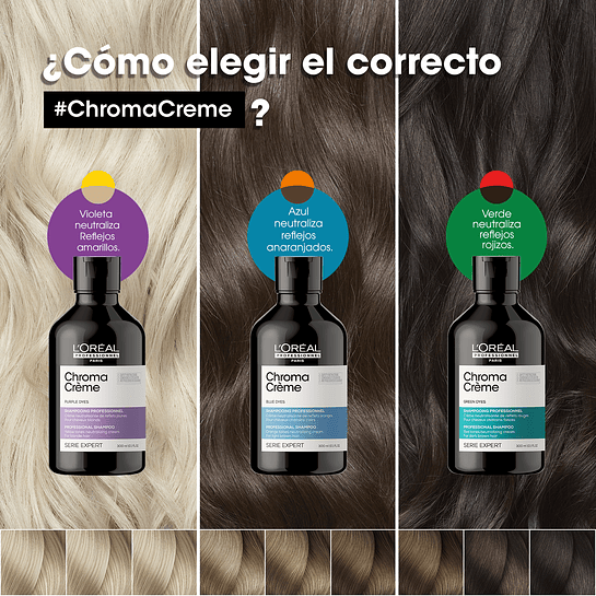 Shampoo Matizador Violeta Chroma Créme 300ml  L'Oréal Professionnel 6
