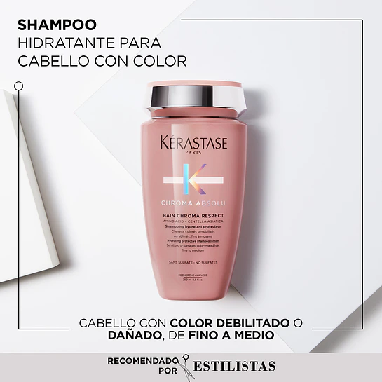 Cofre Chroma Bain 250ml + Acondicionador 200ml + Therm 150ml Kérastase 2