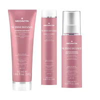 Pack Medavita Shampoo nutricion 250ml + Mascara nutricion 150ml + Leave in  reparativa nutritiva