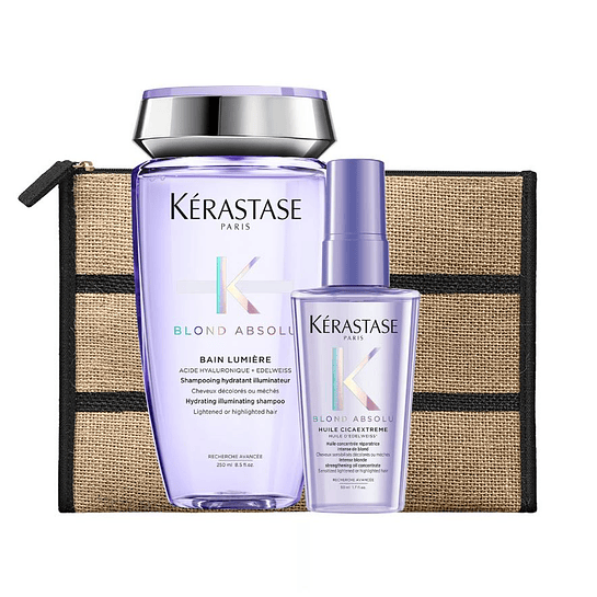 Set My Beloved Reparación Cabello Rubio Blond Absolu Shampoo 250ml + Aceite Huile 50ml Kérastase 1