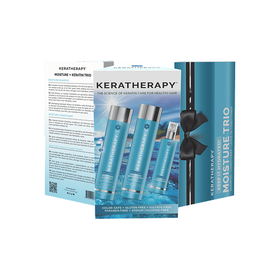 Pack Hidratación Shampoo 300 ml + Acondicionador 300 ml + Leave-In 125 ml  Keratherapy