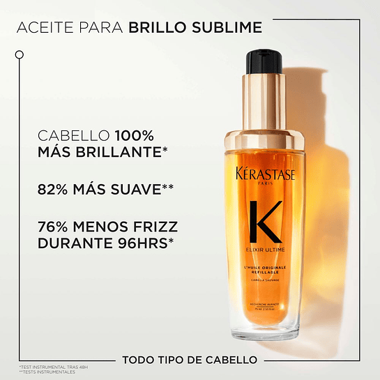 Set Brillo Sublime Todo Tipo de Cabello Elixir Ultime 75ml + Elixir 50ml 5