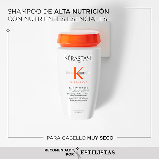 Pack Nutritive Bain Satin Riche 80ml + Lait Vital 75ml + Nectar Thermique 50ml Kérastase Edición Día de la Madre 2026 3