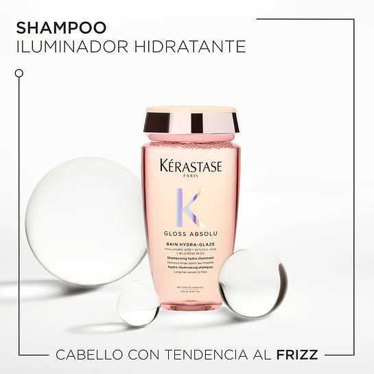 Set Anti-Frizz Cabello con Tendencia al Frizz Shampoo Gloss Absolu + Elixir 2