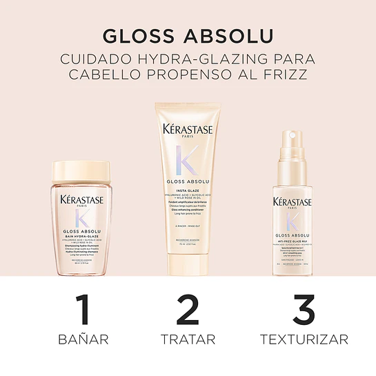Pack Gloss Absolu Bain Hydra-Glaze + Insta Glaze + Anti-Frizz Glaze Milk Kérastase Edición Día de la Madre 2026 2