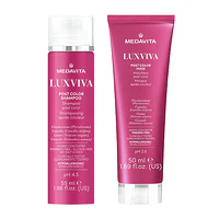 Set Protección Color Medavita Luxviva Shampoo 55ml + Máscara 50ml