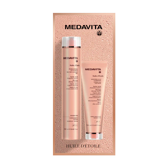 Pack Nutrición y Brillo Medavita Huile D'Étoile Shampoo 250ml + Máscara 150ml Medavita 1