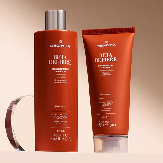 Pack Reparación Profunda Medavita Beta Refibre Shampoo 400ml + Máscara 200ml 2