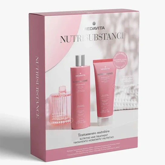 Pack Nutrición Intensiva Medavita Nutrisubstance Shampoo 400ml + Máscara 200ml 3
