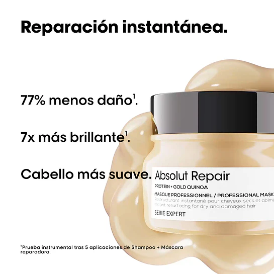Pack Absolut Repair Shampoo 500ml + Máscara 250ml L'Oréal Professionnel 5