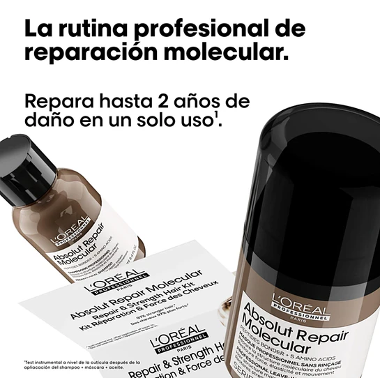 Mini Duo Absolut Repair Molecular Shampoo 100ml + Máscara 50ml L'Oréal Professionnel 4