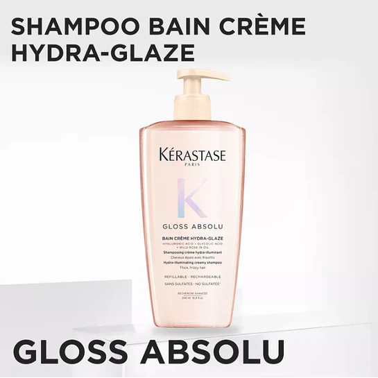 Shampoo hidratante e iluminador Bain Crème Hydra-Glaze Gloss Absolu 500ml Kérastase 4