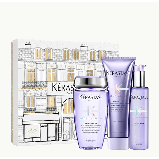 Cofre Blond Absolu Bain Lumière + Cicaflash + Cicaplasme Kérastase