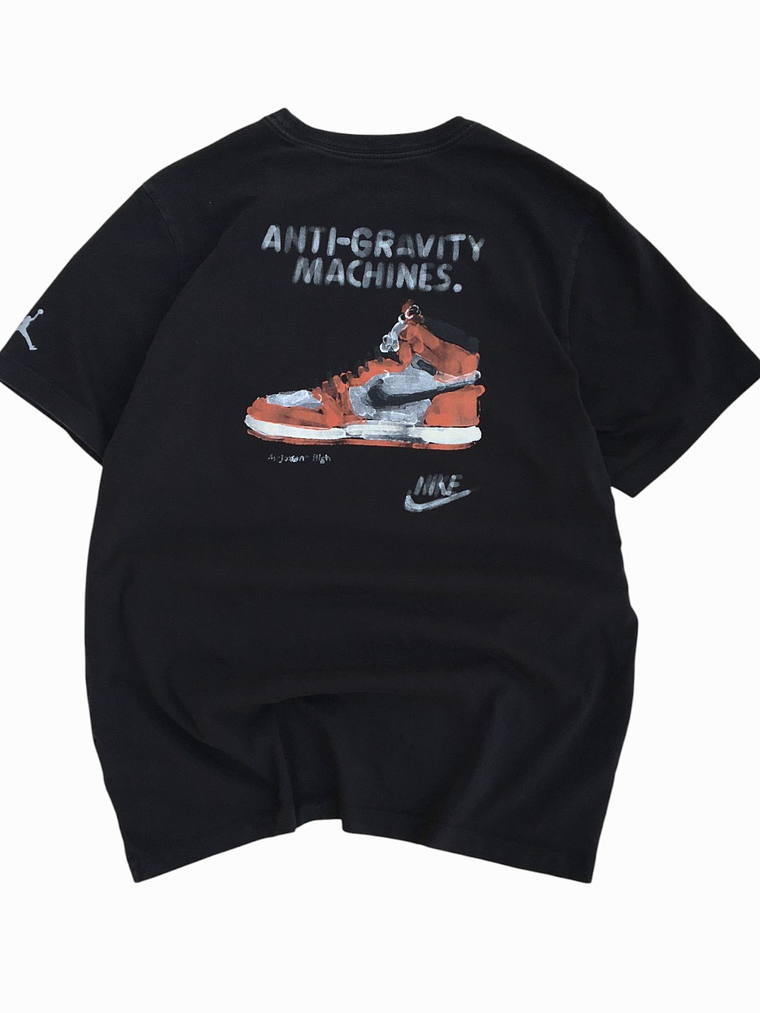 Polera Anti-Gravity Machines- Black Tee Jordan AIR   2