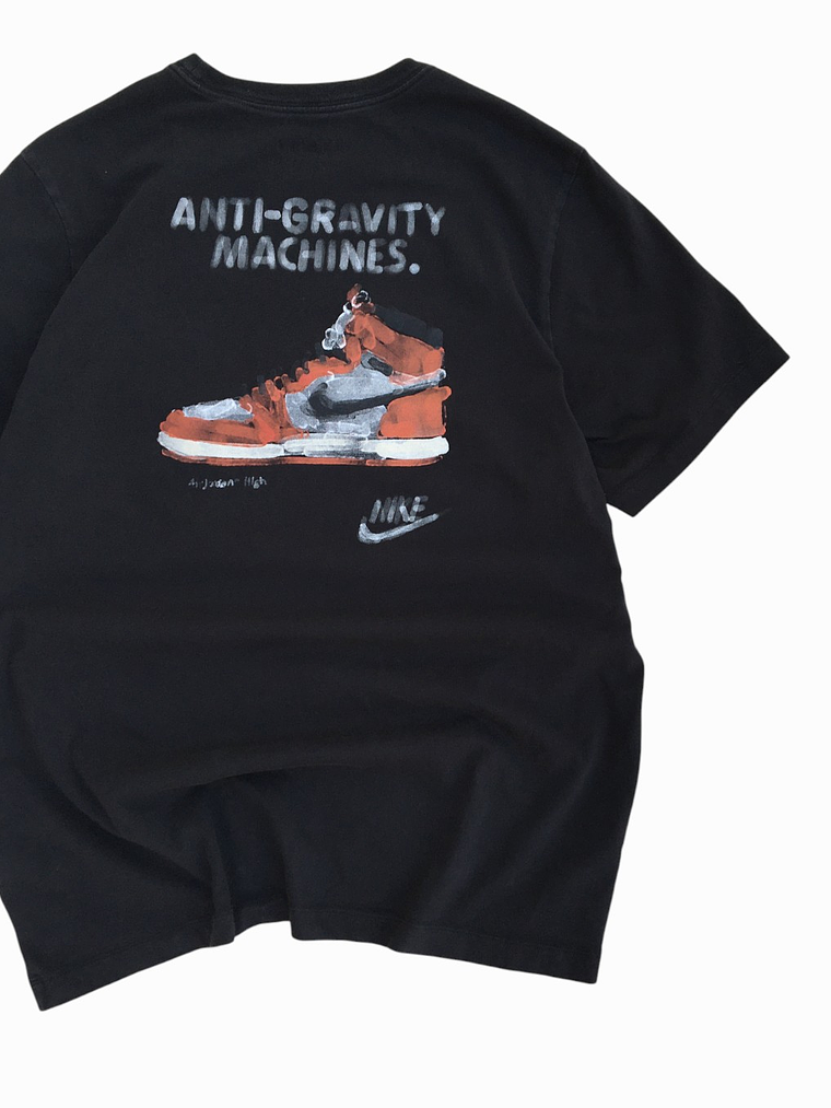 Polera Anti-Gravity Machines- Black Tee Jordan AIR   12