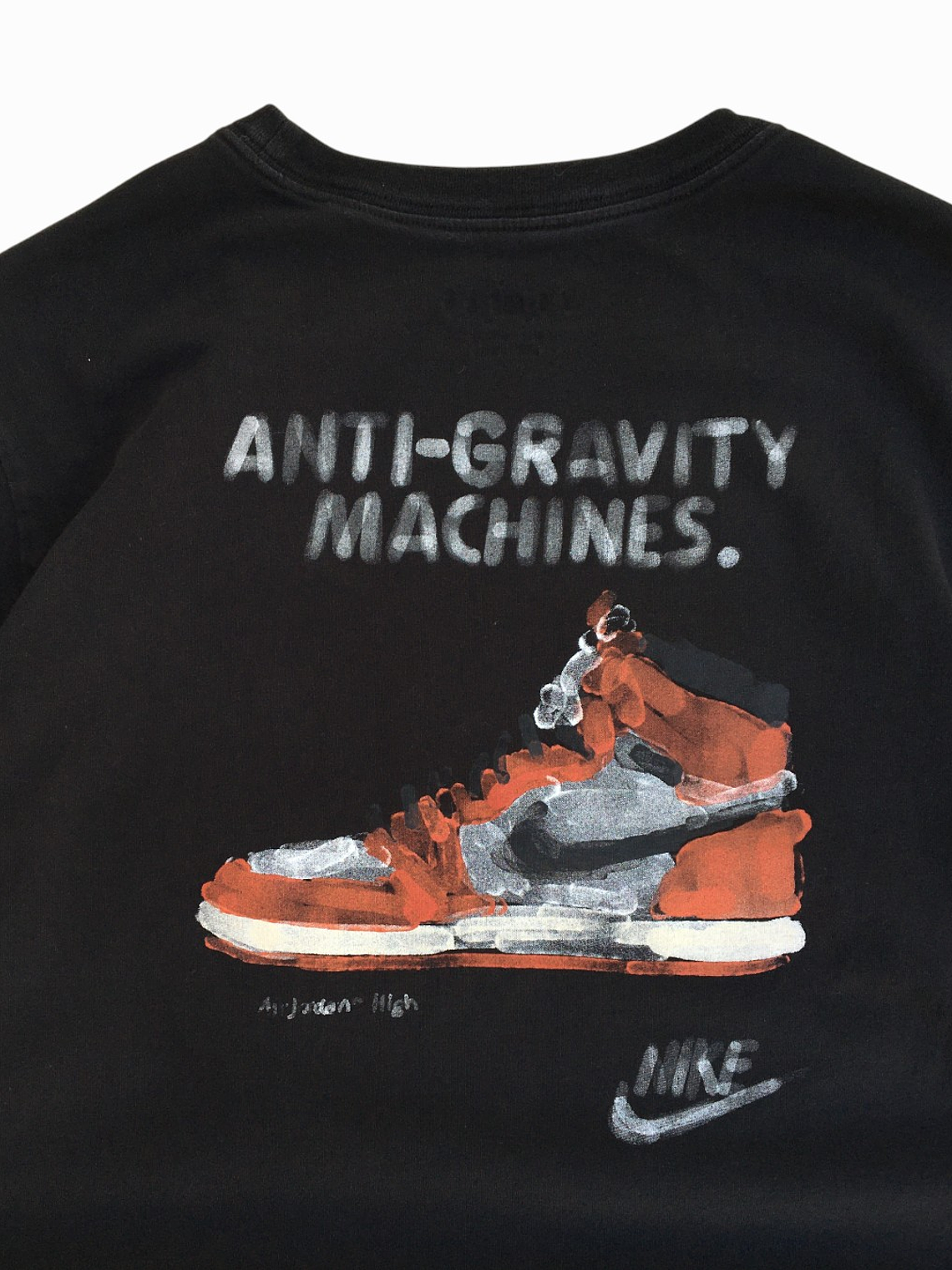 Polera Anti-Gravity Machines- Black Tee Jordan AIR   14