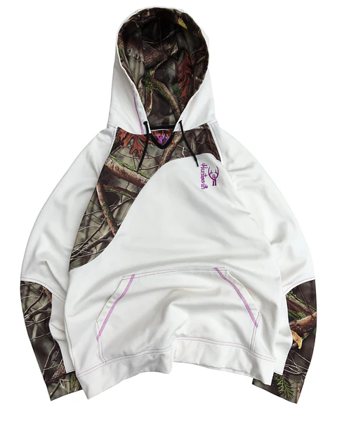 Poleron Hoodie Camuflado Huntworth Blanco