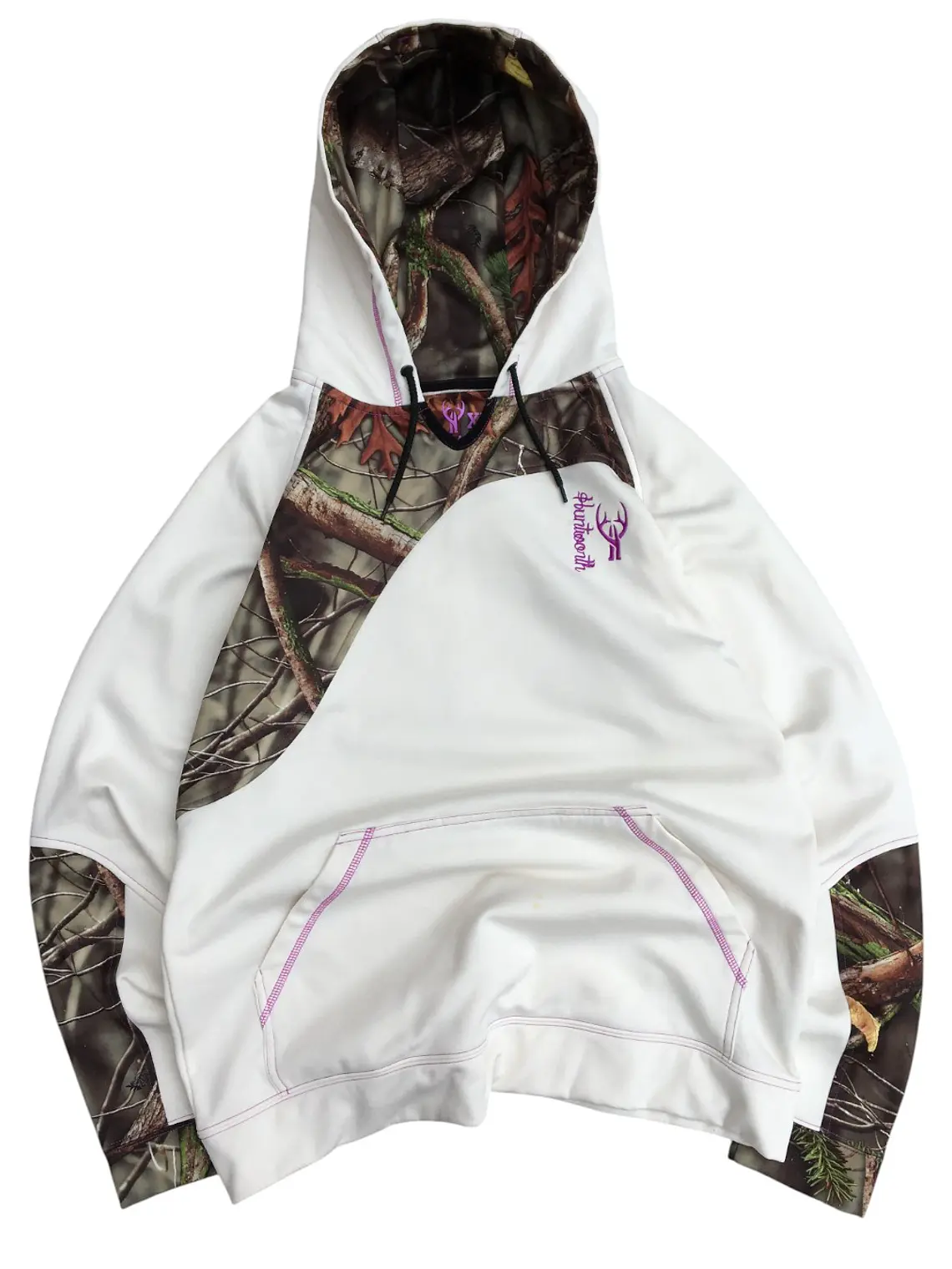 Poleron Hoodie Camuflado Huntworth Blanco 1