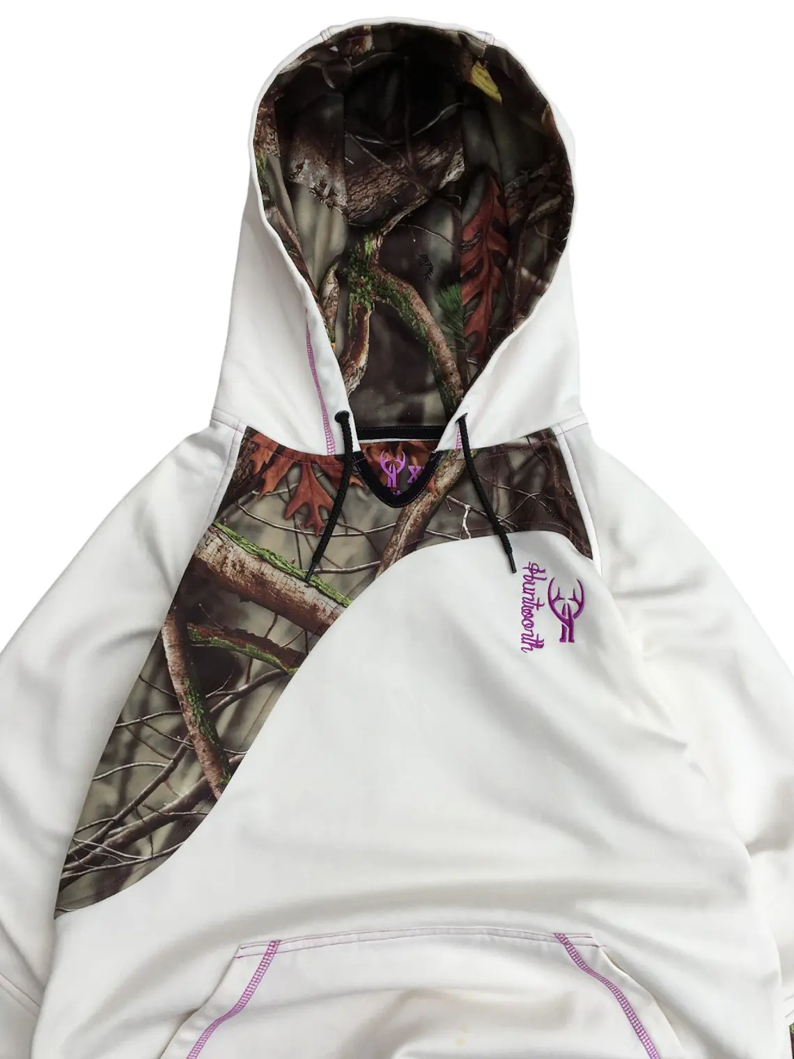 Poleron Hoodie Camuflado Huntworth Blanco 9