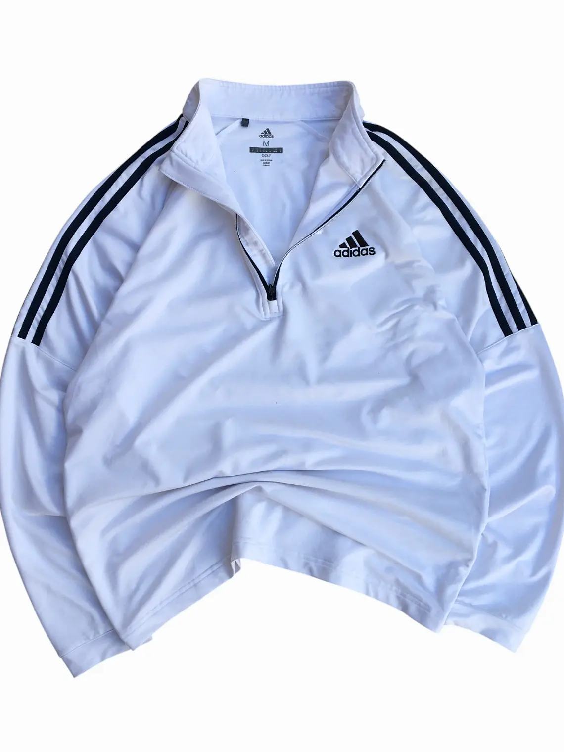Poleron Crewneck Half Zip Adidas Golf Blanco 1