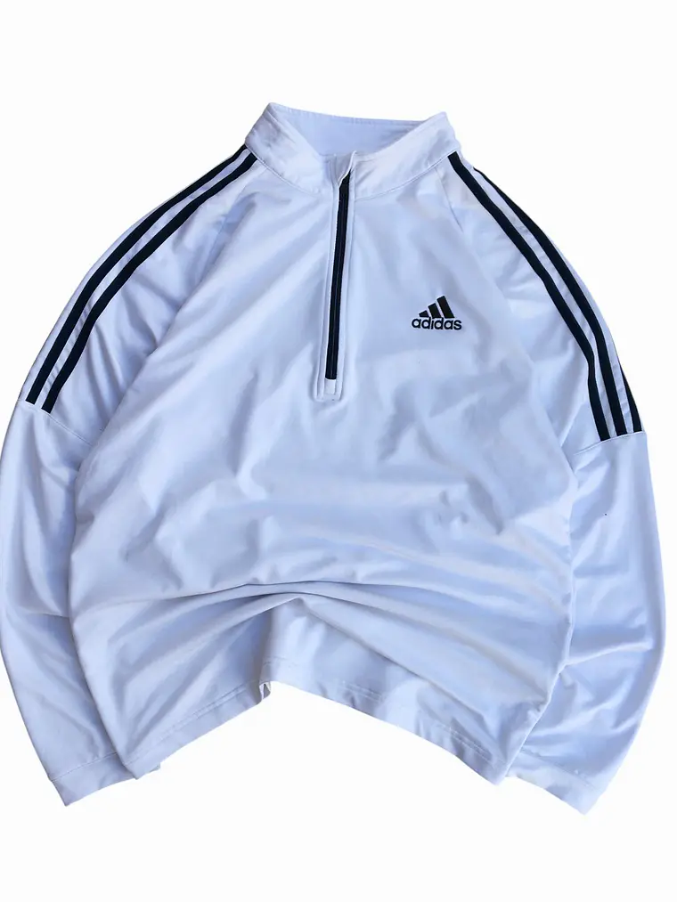 Poleron Crewneck Half Zip Adidas Golf Blanco 4