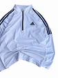 Poleron Crewneck Half Zip Adidas Golf Blanco - Miniatura 5