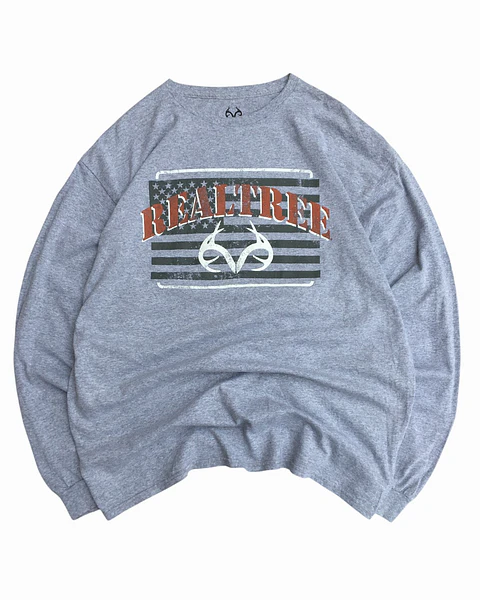 Polera Manga Larga Realtree Gris