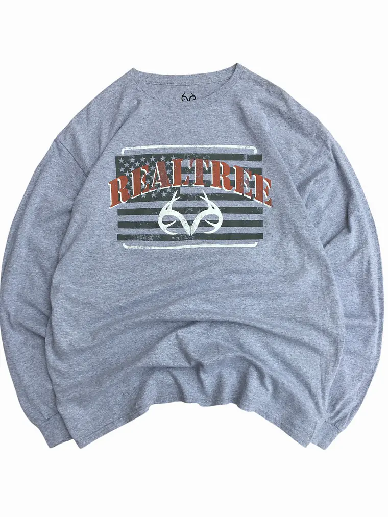 Polera Manga Larga  Realtree Gris 1