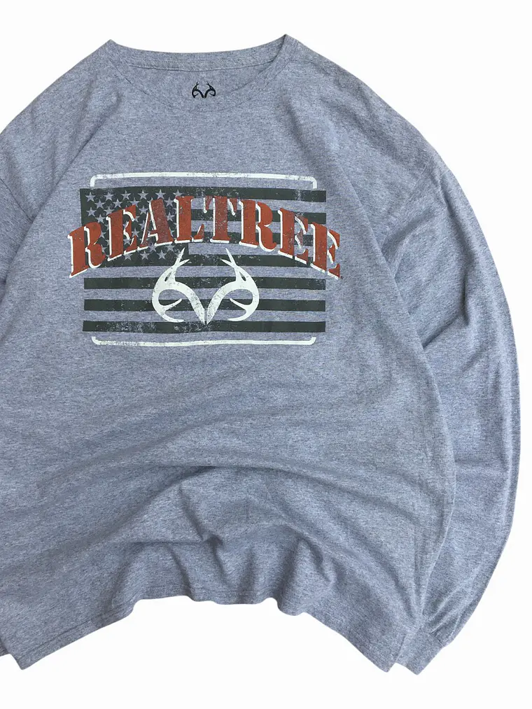 Polera Manga Larga  Realtree Gris 3